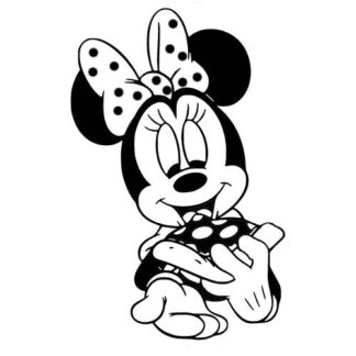 Sticker autocollant Minnie pizza