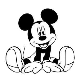 Sticker autocollant Mickey assis ❤️
