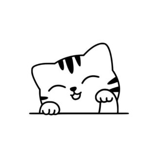 Sticker autocollant chaton mignon ❤️