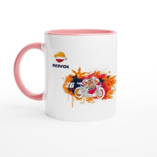 Repsol N°26 Mug en céramique blanche 325 ml (11 oz) avec intérieur coloré