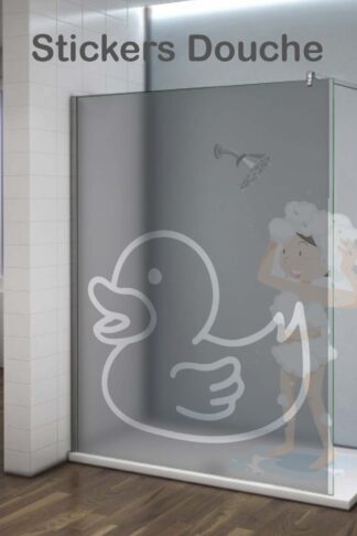 Autocollant douche canard de bain