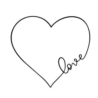 Sticker autocollant cœur love