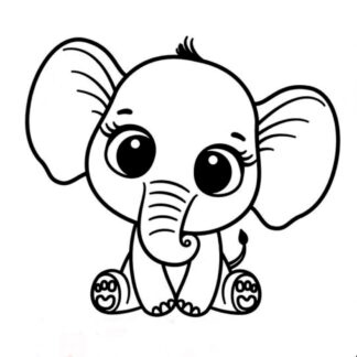 Sticker autocollant éléphant mignon ❤️