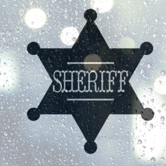 Sticker autocollant cow boy étoile de sherif 2