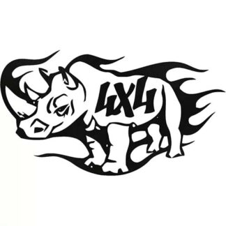 Sticker autocollant 4x4 rhinocéros gauche