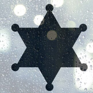 Sticker autocollant cow boy étoile de sherif