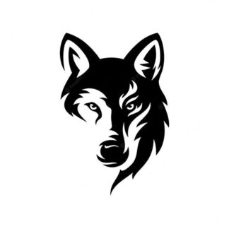 Sticker autocollant loup