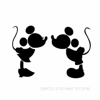 Autocollant sticker ombre disney Mickey et Minnie