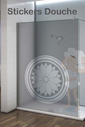 Autocollant douche lotus indien