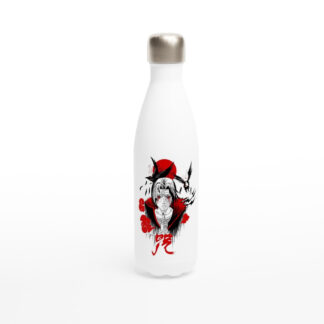 Bouteille d'eau blanche en acier inoxydable 483 ml (17 oz) Itachi Uchiwa Naruto
