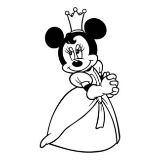 Sticker autocollant Minnie princesse