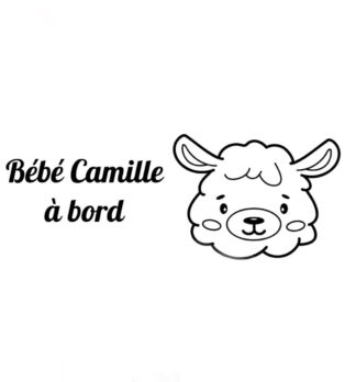 Sticker autocollant bébé à bord mouton mignon ❤️
