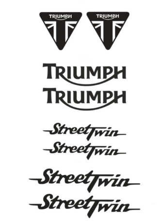 Kit stickers autocollant moto Triumph street twin modèle 2
