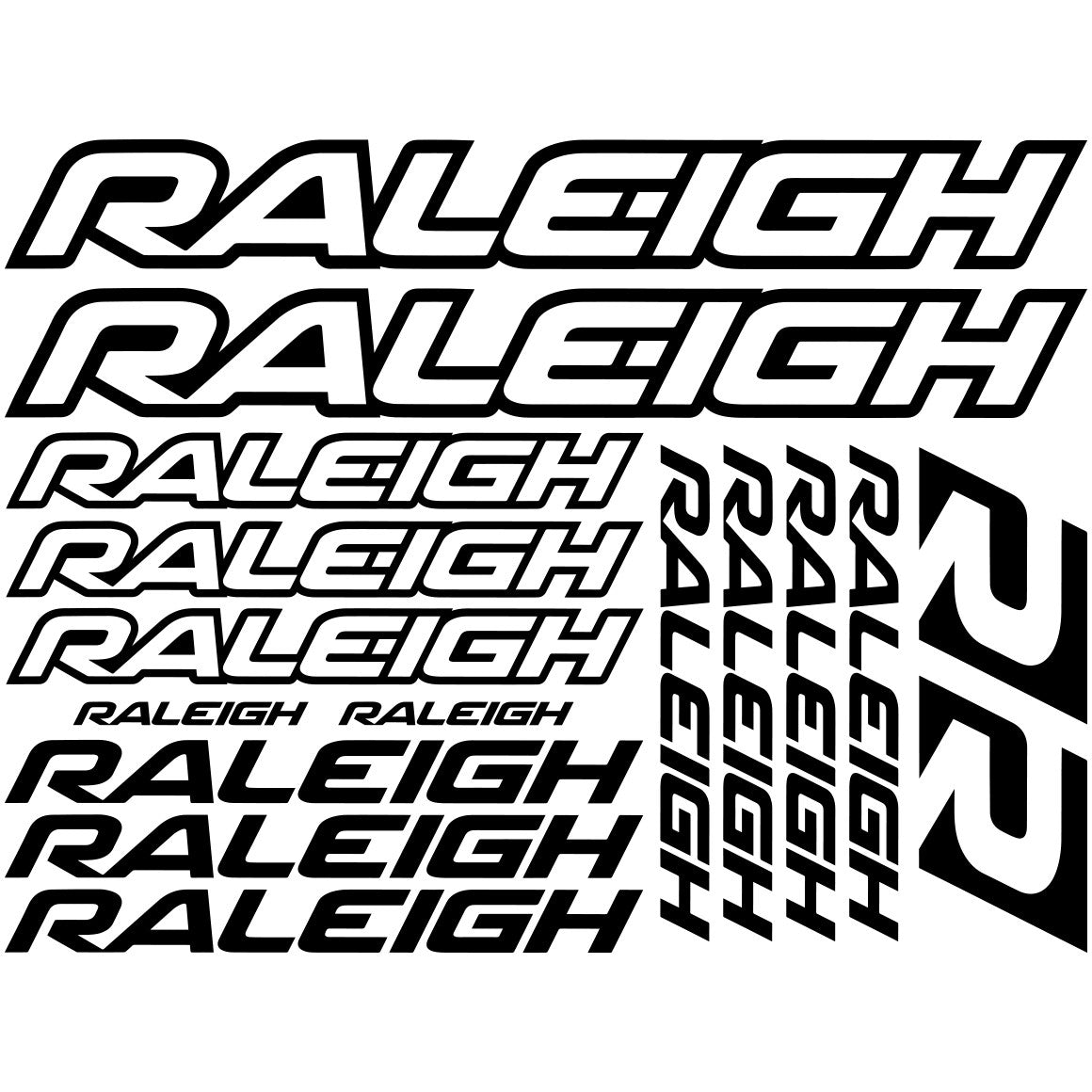 Raleigh bike store stickers