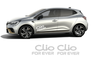 Lot de 2 Stickers autocollant Renault Clio for ever