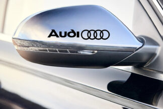 Lot de 2 stickers autocollants Audi rétroviseur