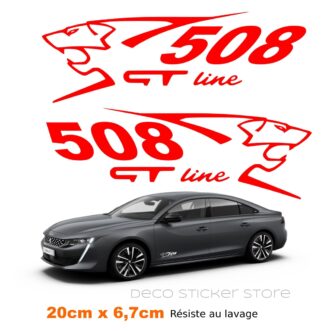 Lot de 2 stickers autocollants Peugeot 508 GT line