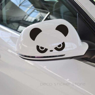 Lot de 2 stickers autocollants panda furieux rétroviseur