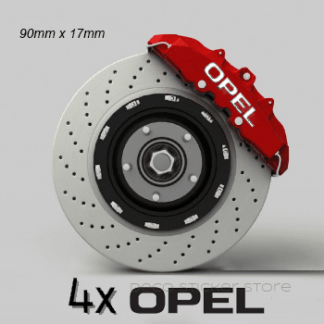 Lot de 4 stickers autocollants étriers de frein Opel écriture