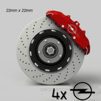 Lot de 4 stickers autocollants étriers de frein Opel symbole