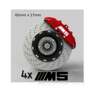 Lot de 4 stickers autocollants étriers de freins BMW M5