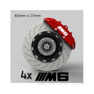 Lot de 4 stickers autocollants étriers de freins BMW M6