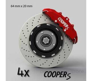 Lot de 4 stickers autocollants étriers de freins Cooper S