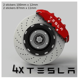 Lot de 4 stickers autocollants étriers de freins Tesla