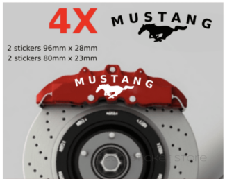 Lot de 4 stickers autocollants étriers de freins ford Mustang