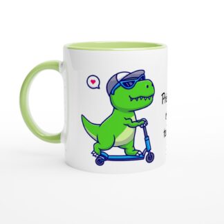 Mug 325 ml (11 oz) avec intérieur coloré dinosaure à personnaliser