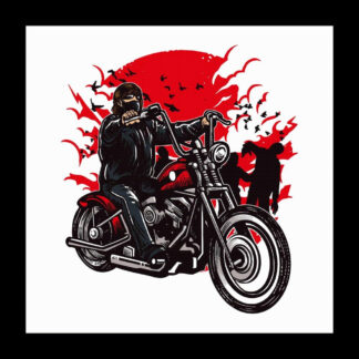 Poster 40 x 40 cm biker walking dead