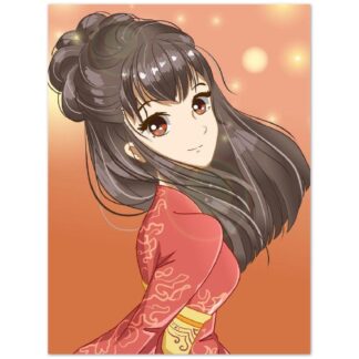 Poster en papier semi-brillant de qualité supérieure (Collection) fille manga