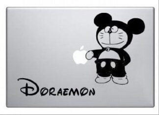 STICKER MACBOOK DORAEMON MICKEY  -  13" 15" 17" 19"