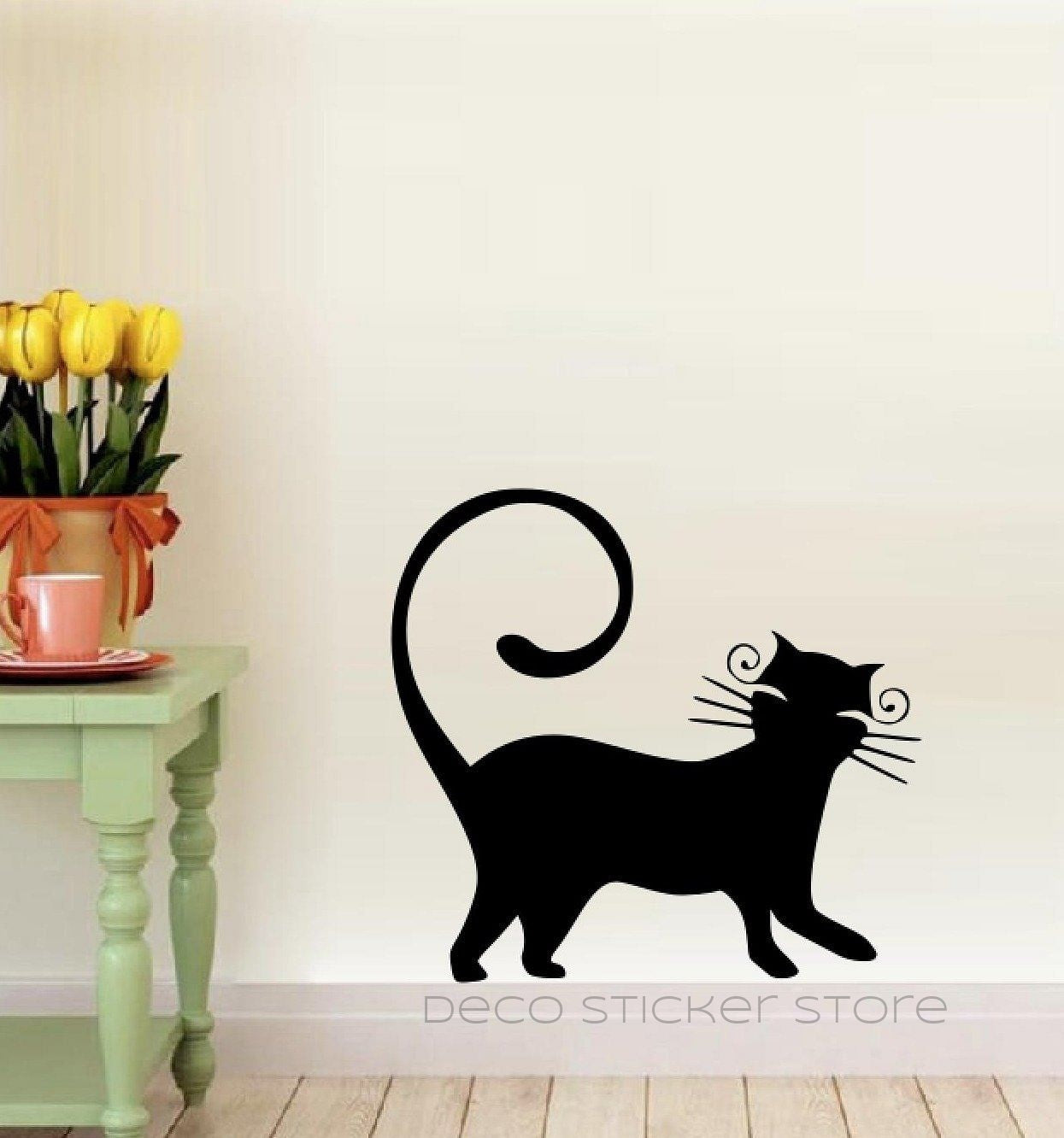 Sticker autocollant chat ombre yeux- - Déco Sticker Store-3.90€