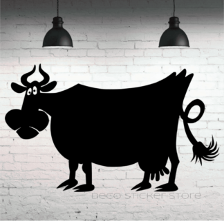 Sticker Autocollant vache folle à personnaliser