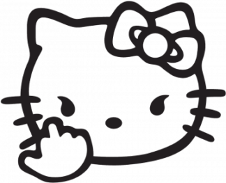 Sticker Hello Kitty fuck
