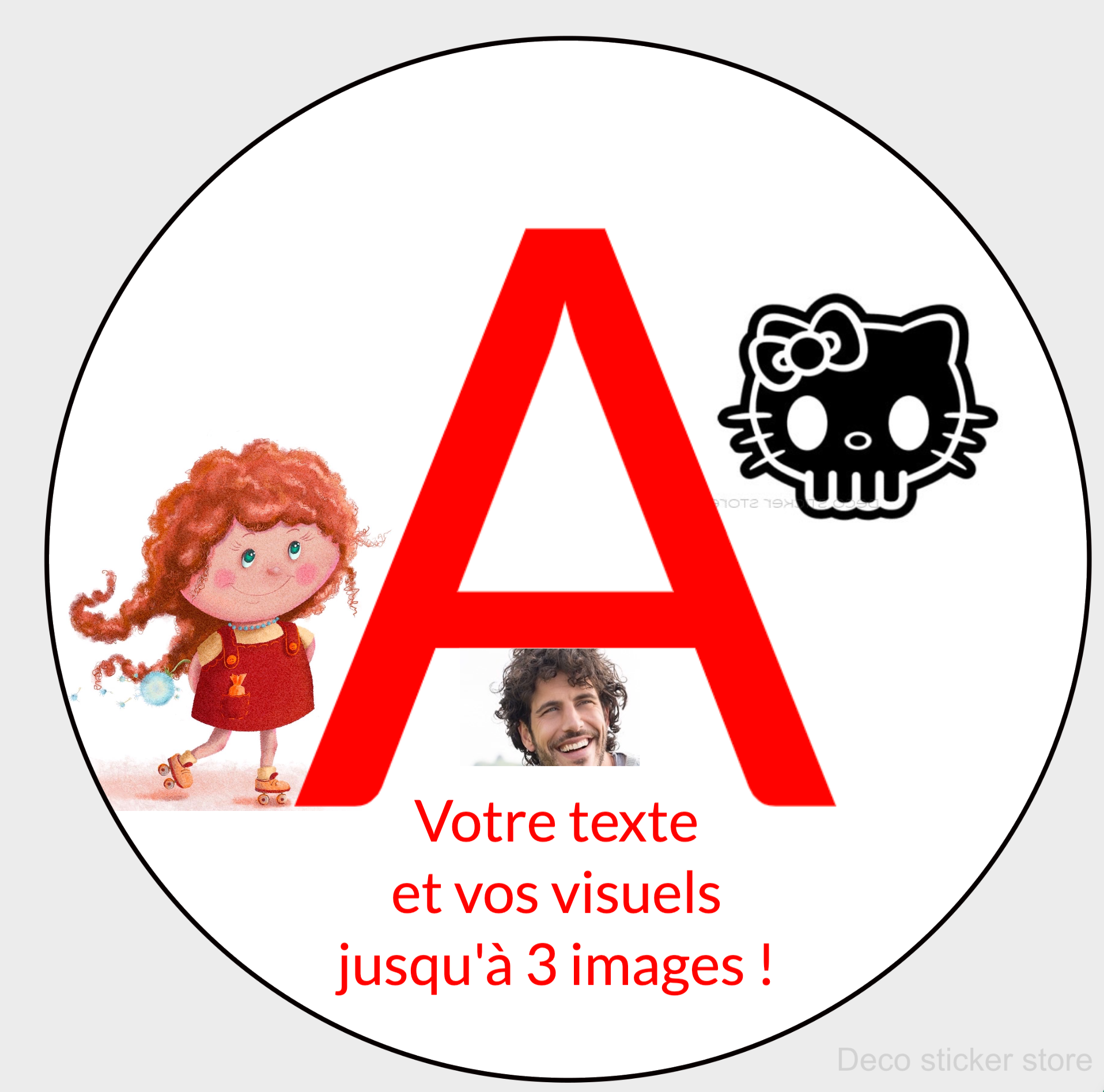 Sticker Jeune conducteur A à personnaliser- - Déco Sticker Store-8.90€