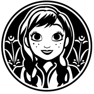 Sticker autocollant Anna reine des neige