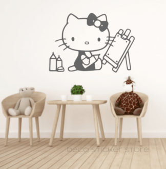 Sticker autocollant Hello Kitty dessin