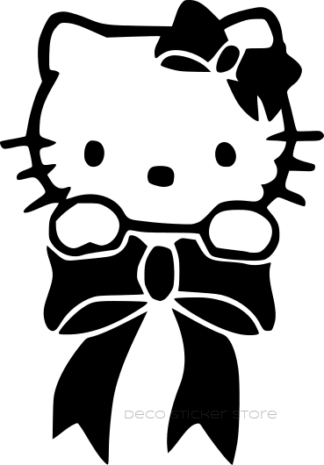 Sticker autocollant Hello Kitty noeud