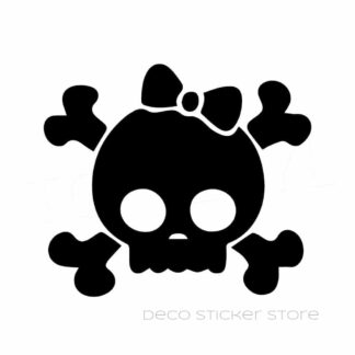 Sticker autocollant Hello Kitty tete de mort