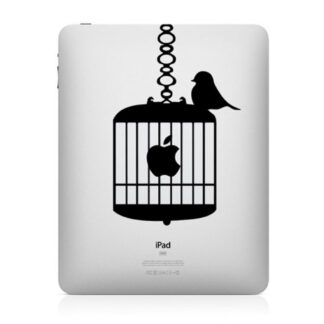 Sticker autocollant IPad Apple cage à oiseau