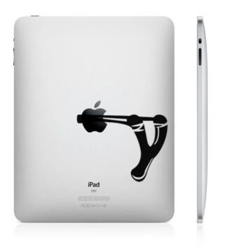 Sticker autocollant IPad Apple lance pierre