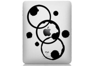 Sticker autocollant IPad Apple taches de café