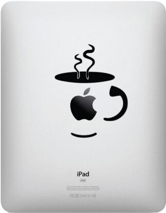 Sticker autocollant IPad Apple tasse café ou thé