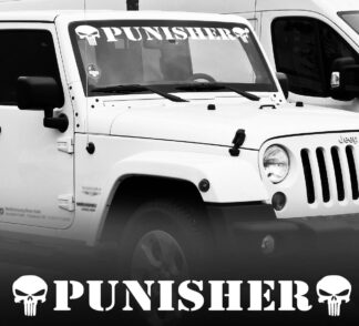 Sticker autocollant Jeep punisher 110cm