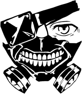 Sticker autocollant Kaneki Mask
