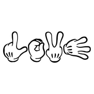 Sticker autocollant Love Mickey