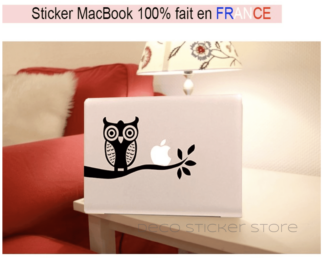 Sticker autocollant MacBook Hibou