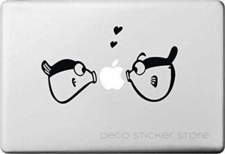 Sticker autocollant MacBook Poissons Love
